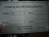 Die Cutting and Creasing Machine
